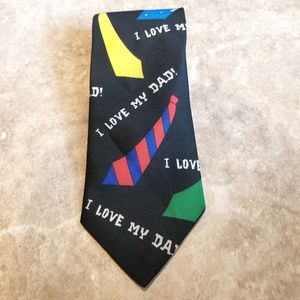 WALLYWEAR I LOVE MY DAD MENS TIE